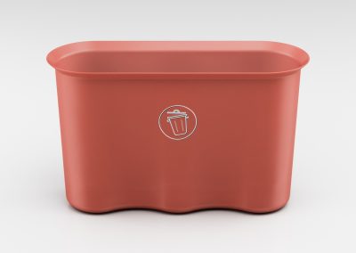 Bac de recyclage Terracotta pour les déchets residuels, contenance de 13 L