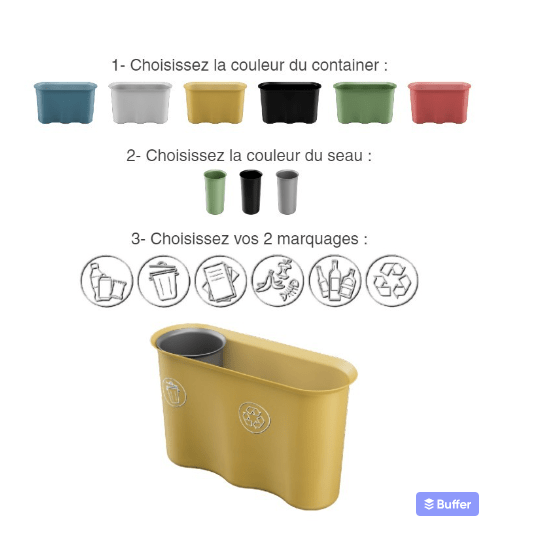 Poubelles pour les hôtels Selectibox, poubelles de tri sélectif