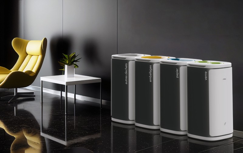 Bornes de tri sélectif esthétiques et design