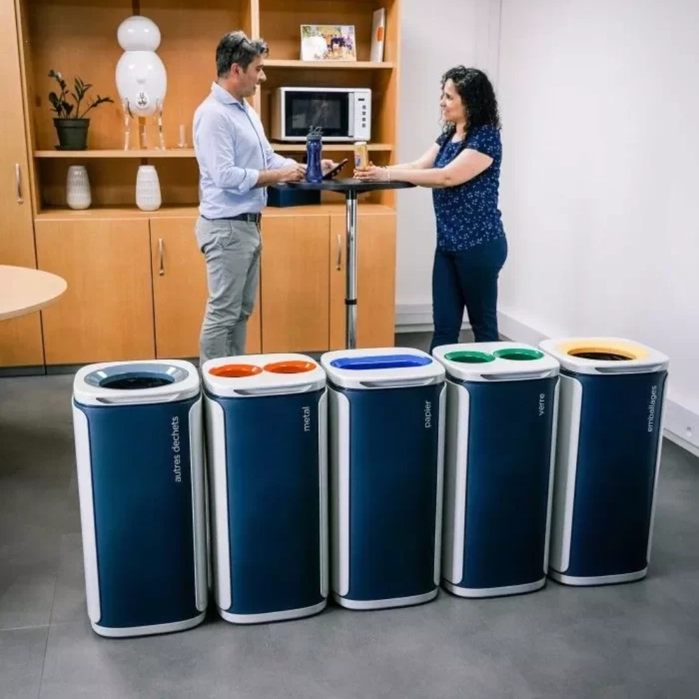 Collecteur de tri sélectif Flexitri, des bornes design circulaire pour équiper vos espaces professionnels