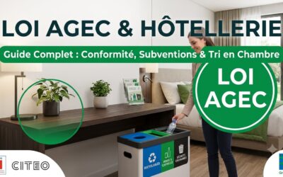 Loi AGEC en Hôtellerie : Comment financer le tri en chambre ? (Guide Complet)
